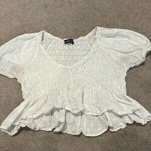 Women’s white crop top